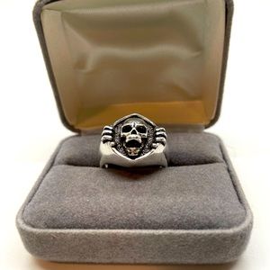 Silver Plated Skull Ring